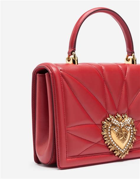 dolce gabbana devotion bag red|Quilted nappa leather Devotion bag .